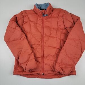 Isis Orange Full Zip Goose Down Puffer Winter Jacket Womens Size 4‎